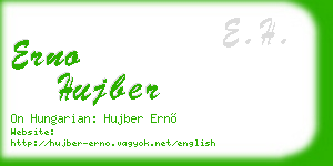 erno hujber business card