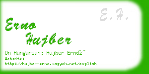 erno hujber business card